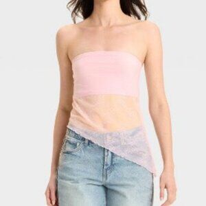 Wild Fable ~ Sheer Tube Top - Light Pink S
